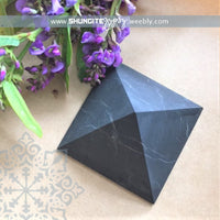 80mm Unpolished Shungite Pyramid [6.5mr/3.5lt] ~ EMF Protection